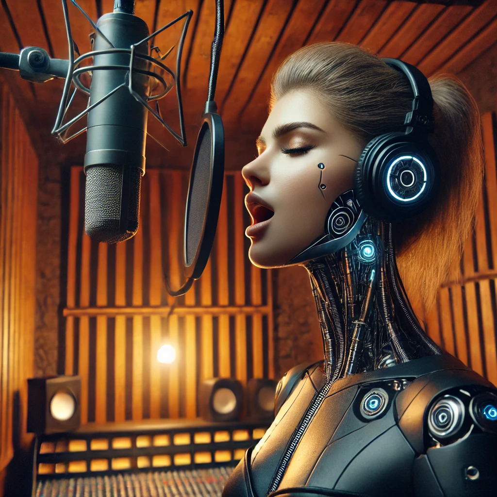 AI Singer in Recording Studio